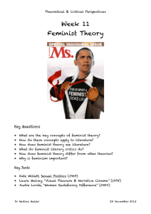 Theory - Week 11 - Feminism Lecture Handout (FINAL)
