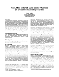 (not) Ours (social Influences On Group Information