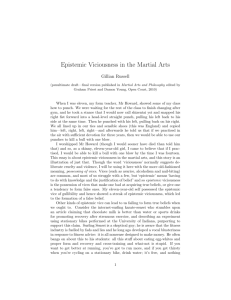 Epistemic Viciousness in the Martial Arts