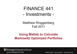 FINANCE 441 - Investments -