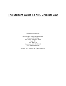 The Student Guide To NH Criminal Law