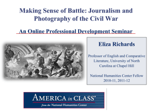 Journalism and Photography of the Civil War