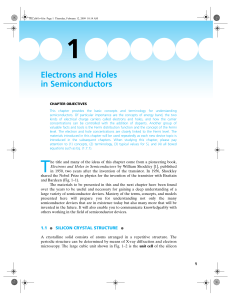 1 Electrons and Holes in Semiconductors