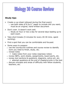 Study tips: