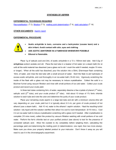 Synthesis of Aspirin