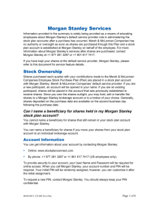 Employee Stock Purchase Plan Morgan Stanley Services