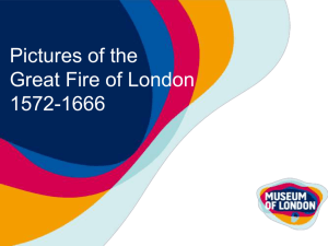 Pictures relating to the Great Fire of London