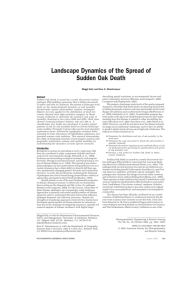 Landscape Dynamics of the Spread of Sudden Oak Death