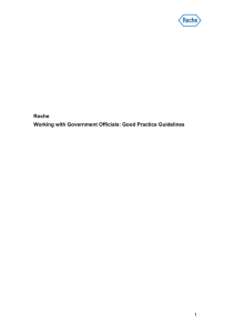 Working with Government Officials: Good Practice Guidelines