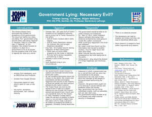 Government Lying: Necessary Evil?