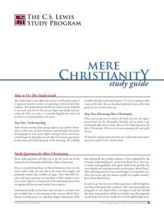 mere ChristianitY study guide The CS Lewis