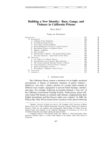 Race, Gangs, and Violence in California Prisons