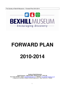 Forward Plan - Bexhill Museum