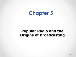 Chapter 5: Popular Radio and the Origins of