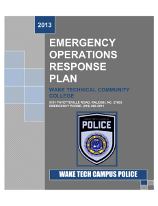 emergency operations response plan 2013