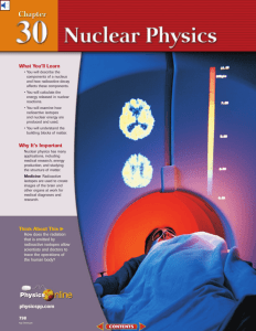 Chapter 30: Nuclear Physics