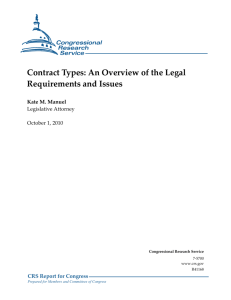 Contract Types: An Overview of the Legal