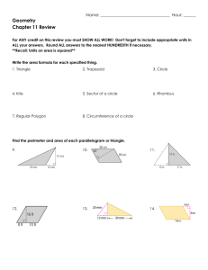 Geometry Chapter 11 Review