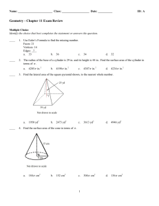 Geometry - Chapter 11 Exam Review