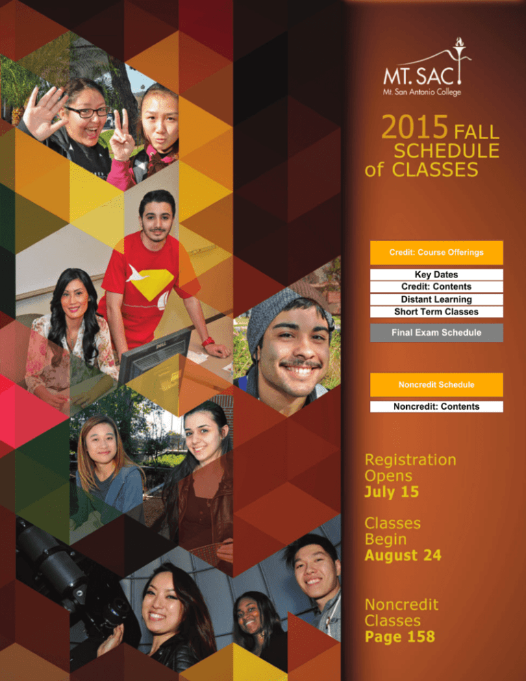 Fall 2015 Final Exam Schedule