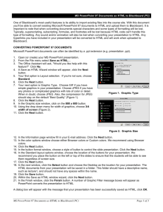 MS PowerPoint 97 Documents as HTML to Blackboard (PC) Page 1
