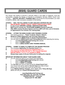 (BSIS) Guard Card