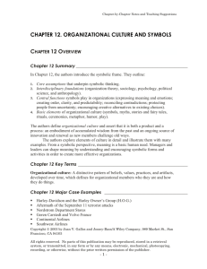 chapter 12. organizational culture and symbols
