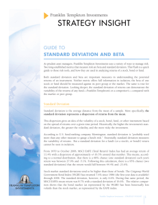 Guide to Standard Deviation and Beta