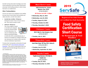 Food Safety Certification - Iowa State University Extension and