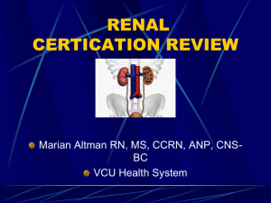 RENAL PHYSIOLOGY - American Association of Critical