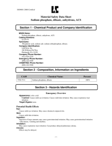 Material Safety Data Sheet Sodium phosphate, dibasic