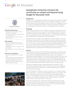 Georgetown University connects the community on campus and