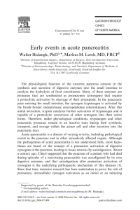 Early events in acute pancreatitis