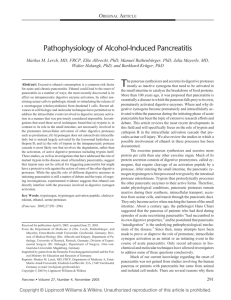Pathophysiology of Alcohol-Induced Pancreatitis - Ernst-Moritz