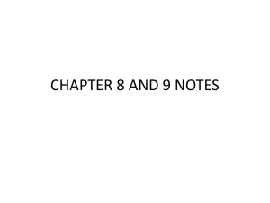chapter 8 and 9 notes
