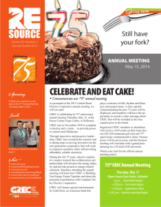 Resource Spring 2014 - Central Rural Electric Cooperative, Inc.