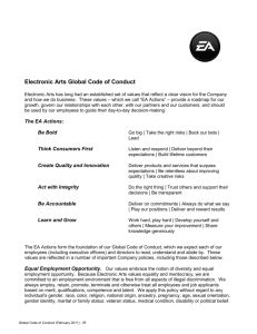 Electronic Arts Global Code of Conduct