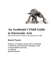 An Academic's Field Guide to Electronic Arts