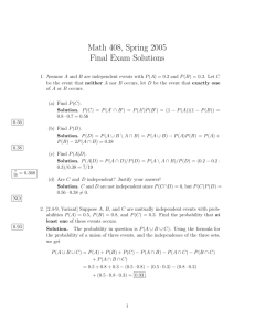 Math 408, Spring 2005 Final Exam Solutions