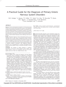 A Practical Guide for the Diagnosis of Primary Enteric Nervous