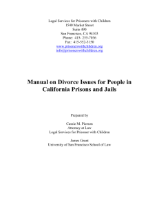 Marriage Dissolution Manual for Incarcerated