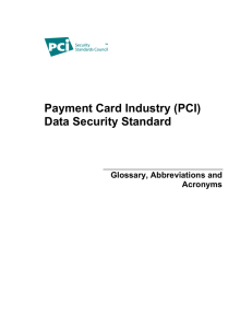 (PCI) Data Security Standard - PCI Security Standards Council