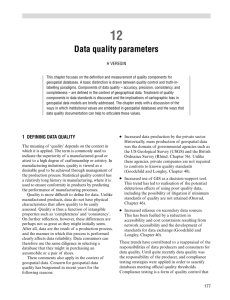 12. Data quality parameters