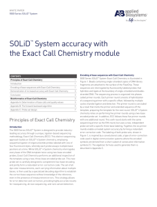 SOLiD™ System accuracy with the Exact Call Chemistry module