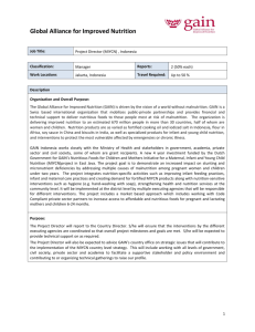 Job Description Template - GAIN - Global Alliance for Improved