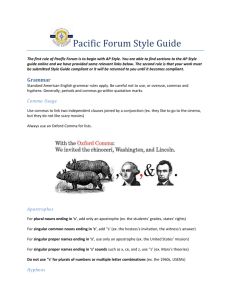 Pacific Forum Style Guide
