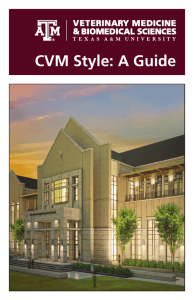 CVM Style: A Guide - Texas A&M University College of Veterinary