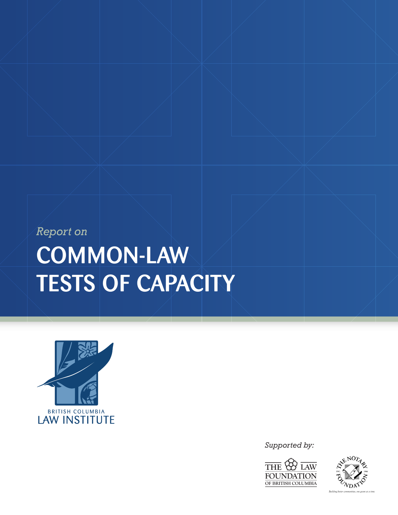 commonlaw tests of capacity British Columbia Law Institute