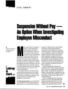 COMMENTS June 1999: Suspension Without Pay