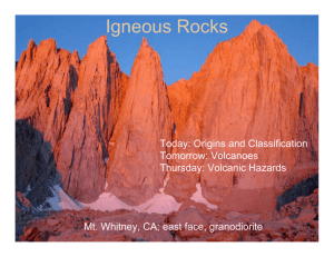 Igneous Rocks - De Anza College